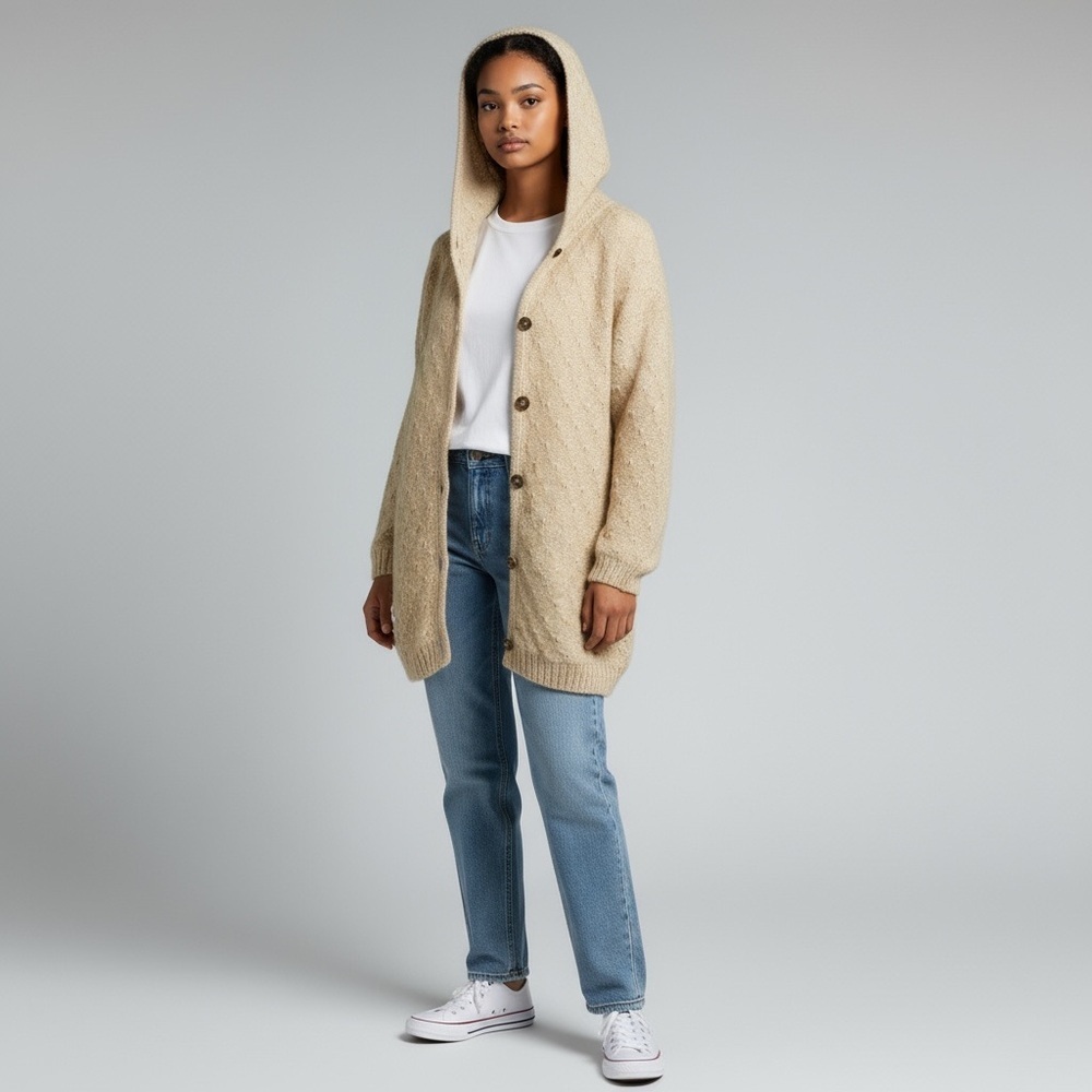 NWOT RUSS Classic Wool Blend Cardigan Sweater